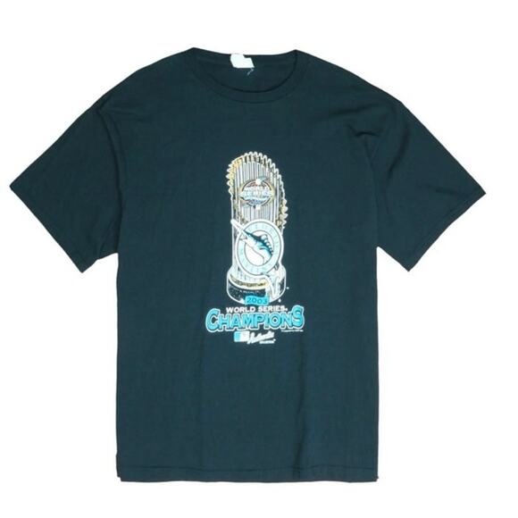 VINTAGE FLORIDA MARLINS WORLD SERIES CHAMPIONS LEE SPORT T-SHIRT XL 2003 MLB - Picture 3 of 3